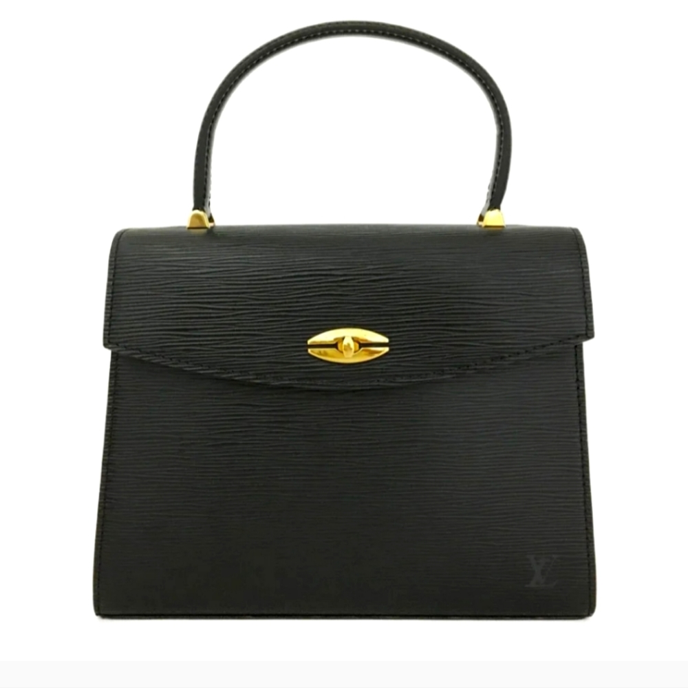 Louis Vuitton Epi Maleselbe Black Leather Hand Bag